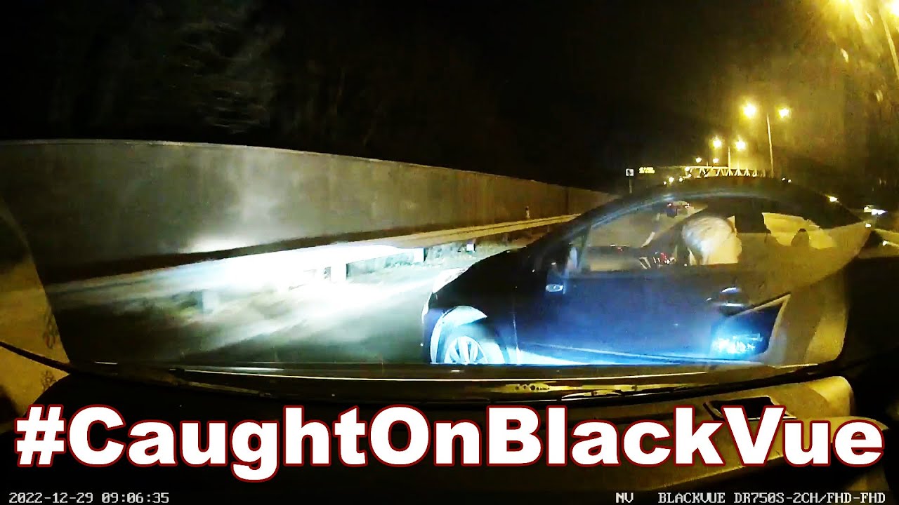 Drunk Driver Causes Crash On A Highway #CaughtOnBlackVue