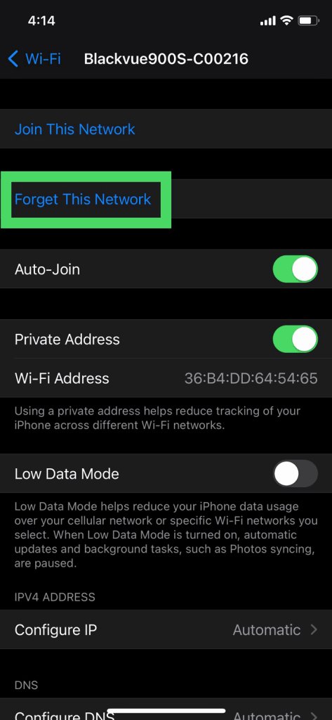 ios-forget-network